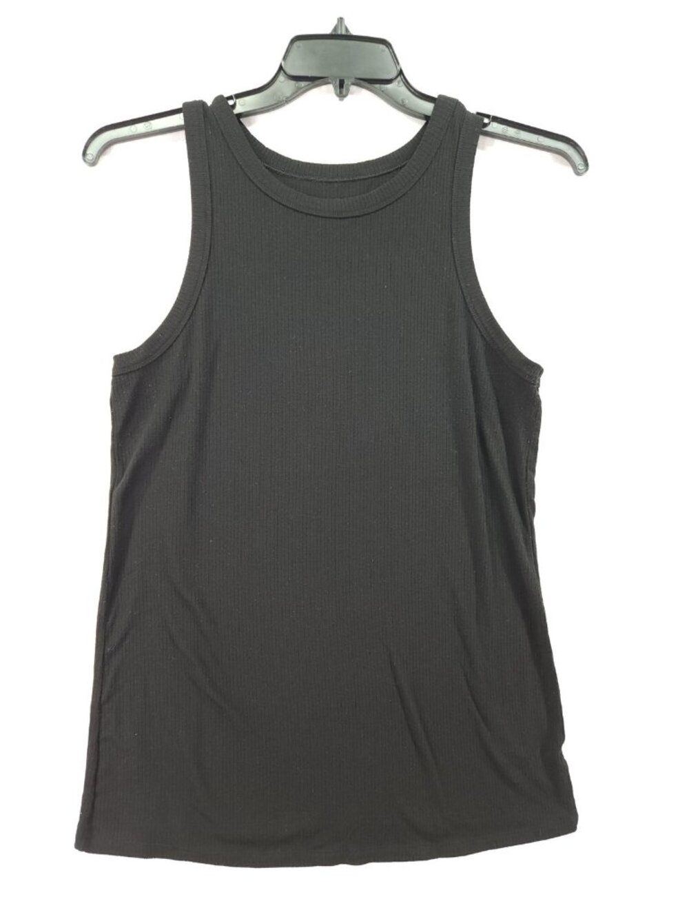 Torrid Womens Size 1 1X Black Super Soft Rib Knit High Neck Racerback Tank Top
